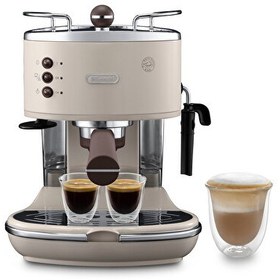 Resim Ecov 311.BG Icona Vintage Manuel Barista Tipi Bej Espresso ve Cappuccino Kahve Makinesi 