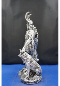 Resim Loki Odin'in Oğlu Heykeli 35 Cm Mitolojik Obje Hediyelik Eşya Ev Dekor Gümüş 