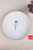 Resim Tabak Evi Porselen Natura İris Altın Yaldız Çukur Tabak 18.5 CM - 4'lü 