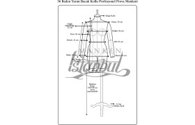 Resim Manken İstanbul 36 Beden Yarım Bacak Yüksek Kalite Döküm Ayak Kollu Profesyonel Prova Mankeni Terzi Mankeni 