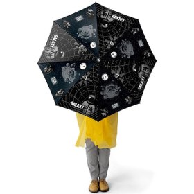 Resim Coral High Kids Siyah Galaxy Desenli Çocuk Şemsiyesi 12679 