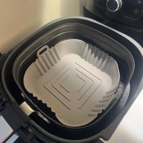 Resim Tp Buğz Yumurcak Shop® Renkli Isıya Dayanıklı Yıkanılabilir Silikon Fırın ve Airfryer Kare Model Pişirme Matı 20 cm 