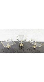 Resim Atabey Home 3'lü Çeyiz Seti & Sunum Seti & Kurabiyelik & Meyvelik & Pasta Servisi 