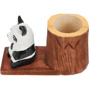 Resim Ganzhoushop Kalemlik Panda Tasarım Kalemlik Ahşap Masaüstü Kırtasiye Düzenleyici Ev Kullanımı İçin 1 Takım Çeşitli Renk 