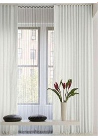 Resim Taç Saten Güneşlik Perde Krem Renk En: 290 CM Krem 