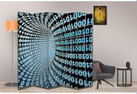 Resim Kodlama Temalı Özel Tasarım Paravan Room Divider PRV1136, 180 x 180 