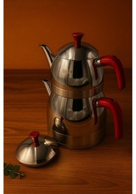 Resim Chef Dior Prestij Serisi Aile Boy Çaydanlık - 18/10 Paslanmaz Çel Altın - Çelik 