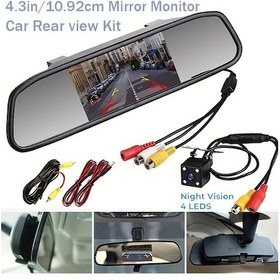Resim Motion003 10.92cm+4led5 10.92 Cm Hd Araba Dikiz Aynası Ekranı Evrensel Dikiz 4led Kamera 12v 