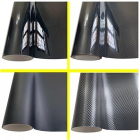 Resim 6d Karbon Siyahı-7 Cm X 150 Cm-3d Karbon Fiber Vinil Wrap Film Parlak Siyah Vinil Wrap Sarma Levha Rulo Film Araç t 