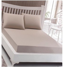 Resim Çift Kişilik Kahverengi Çarşaf Ve Yastık Kılıfı Çok Renkli 