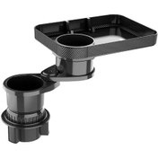 Resim Neevoyu Araç İçin Çift Kupa Tutucu - 360 Döner, Ayarlanabilir, Çok Fonksiyonlu Depolama Rafı Küçük Kupa Modeli Siyah 