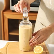 Resim Zaman İşaretleyicileri ile Büyük Kapasiteli Sızdırmaz BPA İçermeyen Su Şişesi - Yürüyüş, Kamp, Fitness ve Açık Hava Etkinlikleri için Hafif Dayanıklı Plastik, Kamp Aksesuarları 