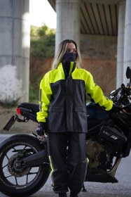 Resim Moto Talha NEON PREMİUM CEPLİ ASTARLI MOTOSİKLET YAĞMURLUĞU (GARANTİLİ ÜRÜN) 