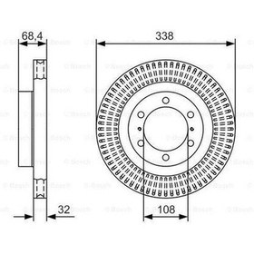 Resim Bosch 0986479a65 Fren Diski Ön Toyota Land Cruiser 3.0-4.0 2009-2.8 2015- 4351260190 