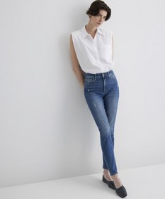 Resim Mavi - Cindy Vintage Jean Pantolon 100277-21870 Mavi 