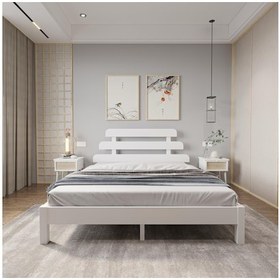 Resim Lotus X Model Beyaz Renk Çam Ahşap Karyola-51 90 x 200 