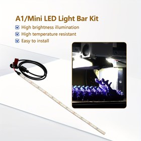 Resim A1/A1mini için Bambu Lab 6500K LED Işık Şeridi - Yüksek Parlaklık 3D Yazıcı Aydınlatma Kiti, Yapışkanlı Arka Plan ile Kolay Kurulum, Bambu Lab 1.9T/2.0T/3.0T/3.5T/4.0T Yazıcılarla Uyumlu, Bambu Lab 1.9T/2.0T/3.0T/3.5T/4.0T Yazıcıları ile Uyumlu 