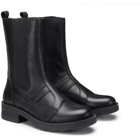 Resim Çizme Kadın Oxw002900 Oxs Frank 0029 Mıd W Leather Black Siyah 
