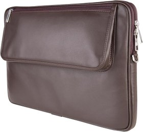 Resim 2K S.Deri Laptop Çantası,Tablet Çantası,14'' inç,Vegan,Omuz ve Valiz Askılı,Aksesuar ve Evrak Cepli,25.5 * 36 * 2 cm.,Kahverengi 