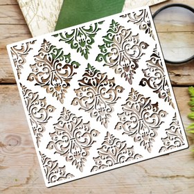 Resim Sanat El Sanatları için 29.97cm Büyük Dokulu Şablonlar, 1 adet Zarif Damask Şablonları, Plastik Duvar Geometrik Desenler DIY Şablonları Ahşap, Duvar, Mobilya, Kanvas, Kumaş ve Daha Fazlası için Boyama Yapmak İçin Yeniden Kullanılabilir, Sanatsal El Sanatları Şablonu | İnce Desen Tasarımı | Dayanıklı Plastik Şablon, El Sanatları Şablonları 