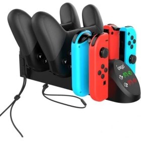 Resim Xinh Oyun Denetleyicisi Şarj Cihazı Şarj Dock Standı Station Tutucu Nintendo Anahtarı Kontrol Oyunu Konsolu ile Gösterge | Gamepads (Siyah) (Yurt Dışından) 