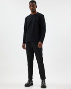 Resim Bisiklet Yaka Kazak Dokulu Pamuk Karışımlı 