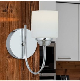 Resim Esila Krom Kaplamalı Duvar Lambası Yatak Odası-Yatak Başı-Banyo İ Siyah 