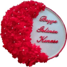 Resim GÜVEN Kına Gecesi Gelin Tefi Isimli Tasarım Boncuk Işlemeli Def 32 Cm 