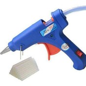 Resim QNİAY 20 Watt Sıcak Mum Silikon Tabancası ve Silikon 10 Adet 