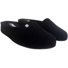 Resim Pierre Cardin Düz Kapalı Kışlık Bayan Terlik Halı Terliği Siyah 