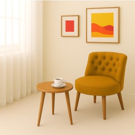 Resim Kahraman Mobilya Aksesuarları Tekli Berjer Koltuk Hardal Sarısı - Çay Seti Koltuk Takımı 