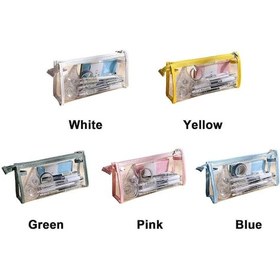 Resim Ganzhoushop Şeffaf Pvc Kalem Kutusu Masaüstü Düzenleyici Çıkartmalar Washi Bant Okul Malzemeleri 