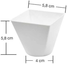 Resim Plastik Mini Kap Beyaz 120cc - 25 Adet 