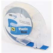 Resim Dymo Cestag Plastik Şerit Etiket Mavi Muadil 10'luk Paket 
