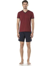 Resim Pierre Cardin Erkek Çeyizlik Triko Ropdöşambır Ve Pijama 5'li Set Takım Bordo 
