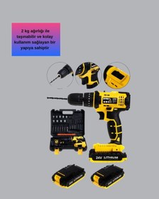 Resim Hafif Ve Ergonomik 12v Kablosuz Matkap Hızlı Şarj Ve Uzun Pil Ömrü 