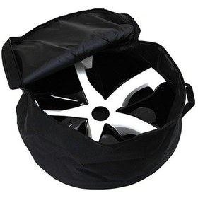 Resim Ebitda Tesla Model 3 İçin Silikonlu Jant Kapağı Saklama Çantası - Siyah Oxford Kumaş 