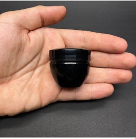 Resim 20 Ml Kapaklı Siyah Krem Kavanozu , 20 Cc Minik Pomat Kutusu , Mini Krem Kutusu X 10 Adet 