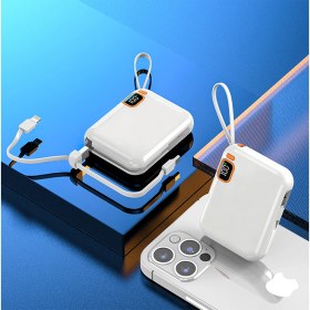 Resim İXtech 10.000 mAh Powerbank Kablosuz Şarj Cihazı 22.5W Beyaz IX-PB024 
