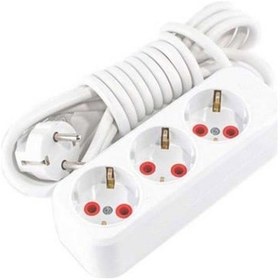 Resim 3'lü 3m Uzatma Kablosu Yüksek Kalite Elektrik Kablosu Topraklı Priz 3 M 