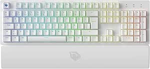 Resim Pusat Rapid Ultra Tam Boyutlu Monster Tactile Red Switch 80 M Tıklama Kablolu Mekanik RGB Oyuncu Klavyesi (Beyaz) 