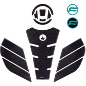 Resim Cf 250 Sr 2023 İle Uyumlu Kaydırmaz 14 Parça 6d Karbon Tank Pad Seti Gc15 KARBON 