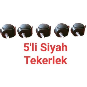 Resim Turaofis Tura Ofis 5 Adet Tekerlek Ofis Koltuğu Yedek Parçası 