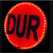 Resim Işıklı Servis Dur Levhası Ledli Dur Tabelası 30cm 