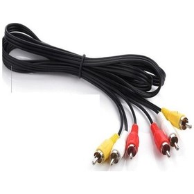 Resim Alfais 5007 3Rca To 3 Rca Ses Görüntü Tos Scart Kablosu 3 Metre 