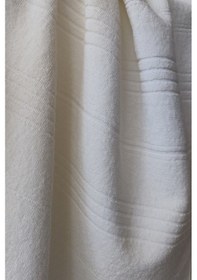 Resim %100 Pamuk Havlu Peştemal 90x175cm - Plaj & Havuz Havlusu Ekru 