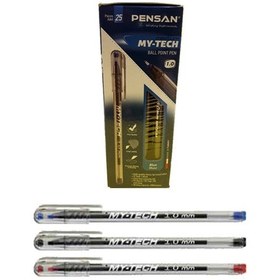 Resim Pensan Tükenmez Kalem My-Tech 1.0 MM İğne Uç Kırmızı 2250 (25 Ade 