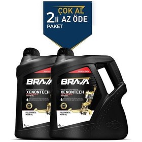 Resim Brava Syntech 10W-50 Yarı Sentetik Motor Yağı 2 x 4 L 