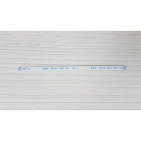 Resim FFC 6 Pin 10cm Düz 0.5mm Adımlı Esnek Flex Kablo Awm 20624 80c 60v Şerit Fleks Film 