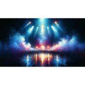 Resim Venspor Renkli Sahne Işıkları Arkaplan - 200x150cm Fon Duvar Örtüsü 